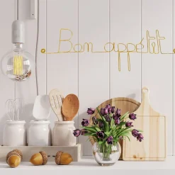 Bon appétit - Sculpture fil de fer 40-50 cm - Bijoux de mur