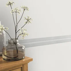 Bordure adhésive vinyle expansé Scabra GoodHome blanc