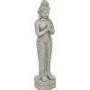 Bouddha déco extérieur Sakin H.100cm magnésie gris - Atmosphera