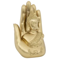 Bouddha main déo Andy H.18cm résine doré - Atmosphera