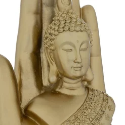 Bouddha main déo Andy H.18cm résine doré - Atmosphera