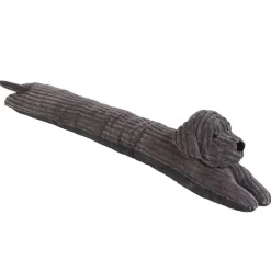 Boudin de porte 80 cm WOOF 100% polyester petit chigris velour cottelé