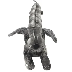 Boudin de porte en polyester motif quadrillés collection DOG RETRO gris