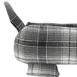 Boudin de porte en polyester motif quadrillés collection DOG RETRO gris