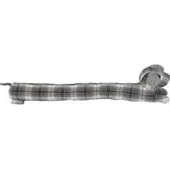Boudin de porte en polyester motif quadrillés collection DOG RETRO gris