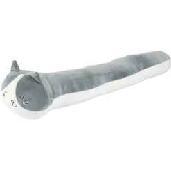 Boudin de porte en polyester chat collection KAWAII gris et blanc