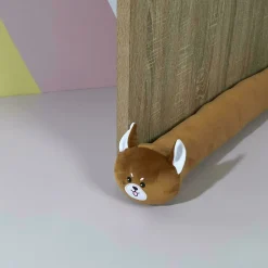 Boudin de porte en polyester chien collection KAWAII marron