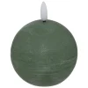 Bougie boule à led Molia D12cm vert foncé - Atmosphera