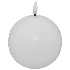 Bougie boule à led Molia D12cm blanc - Atmosphera