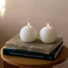 Bougie boule LED Luna 9 cm. Lot de 2
