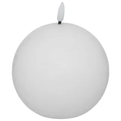 Bougie boule LED Molia D.10cm blanc - Atmosphera