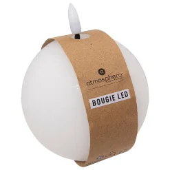 Bougie boule LED Molia D.10cm blanc - Atmosphera