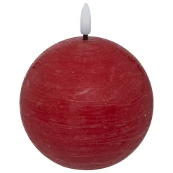Bougie boule LED Molia D.10cm rouge - Atmosphera