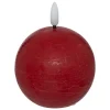 Bougie boule LED Molia D.12cm rouge - Atmosphera