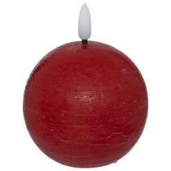 Bougie boule LED Molia D.12cm rouge - Atmosphera