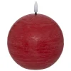 Bougie boule LED Molia D.8cm rouge - Atmosphera