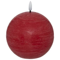 Bougie boule LED Molia D.8cm rouge - Atmosphera