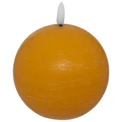 Bougie boule LED Molia D.10cm jaune - Atmosphera