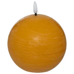 Bougie boule LED Molia D.8cm jaune - Atmosphera