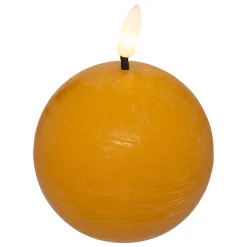 Bougie boule LED Molia D.8cm jaune - Atmosphera