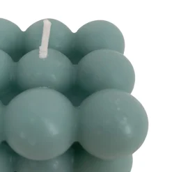 Bougie carrée à boules coloris verte l.5,5 x H.5,5 cm Ormani