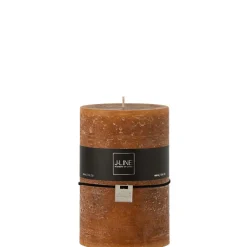 Bougie cylindrique caramel L10xl10xH15cm
