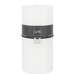 Bougie cylindrique 140H blanc 10x10x20 cm