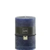Bougie cylindrique 120H bleu 10x10x15 cm