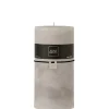Bougie cylindrique 140H gris 10x10x20 cm