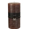 Bougie cylindrique 140H marron 10x10x20 cm