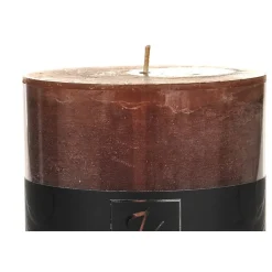 Bougie cylindrique 120H marron 10x10x15 cm