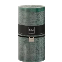 Bougie cylindrique 140H vert 10x10x20 cm