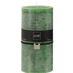 Bougie cylindrique 140H vert 10x10x20 cm