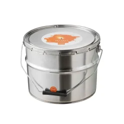 Bougie extérieure dans pot de peinture orange 135H