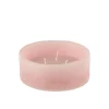Bougie flottante cylindrique 15h rose 15x15x6 cm