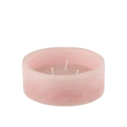 Bougie flottante cylindrique 15h rose 15x15x6 cm
