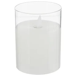 Bougie LED Sena en verre D7,5cm - Atmosphera