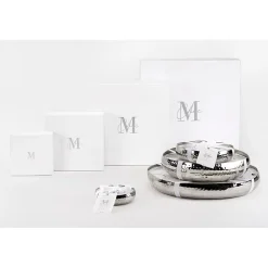 Bougie parfumée argent 36x36x5 cm