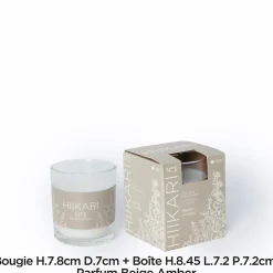 Bougie parfumée beige amber Ø7,5 cm JBY Creation