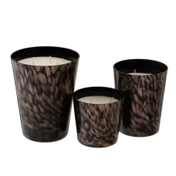 Bougie parfumée dans pot en verre marron 15.5x15.5x20 cm