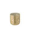 Bougie parfumée 60H dans pot en verre doré 14x14x15 cm