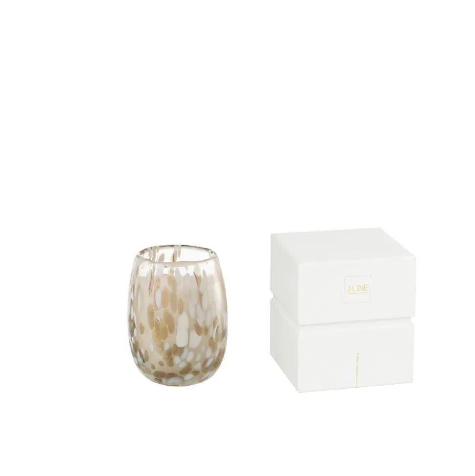 Bougie parfumée 90H dans pot en verre multicouleur 10x10x13.75 cm
