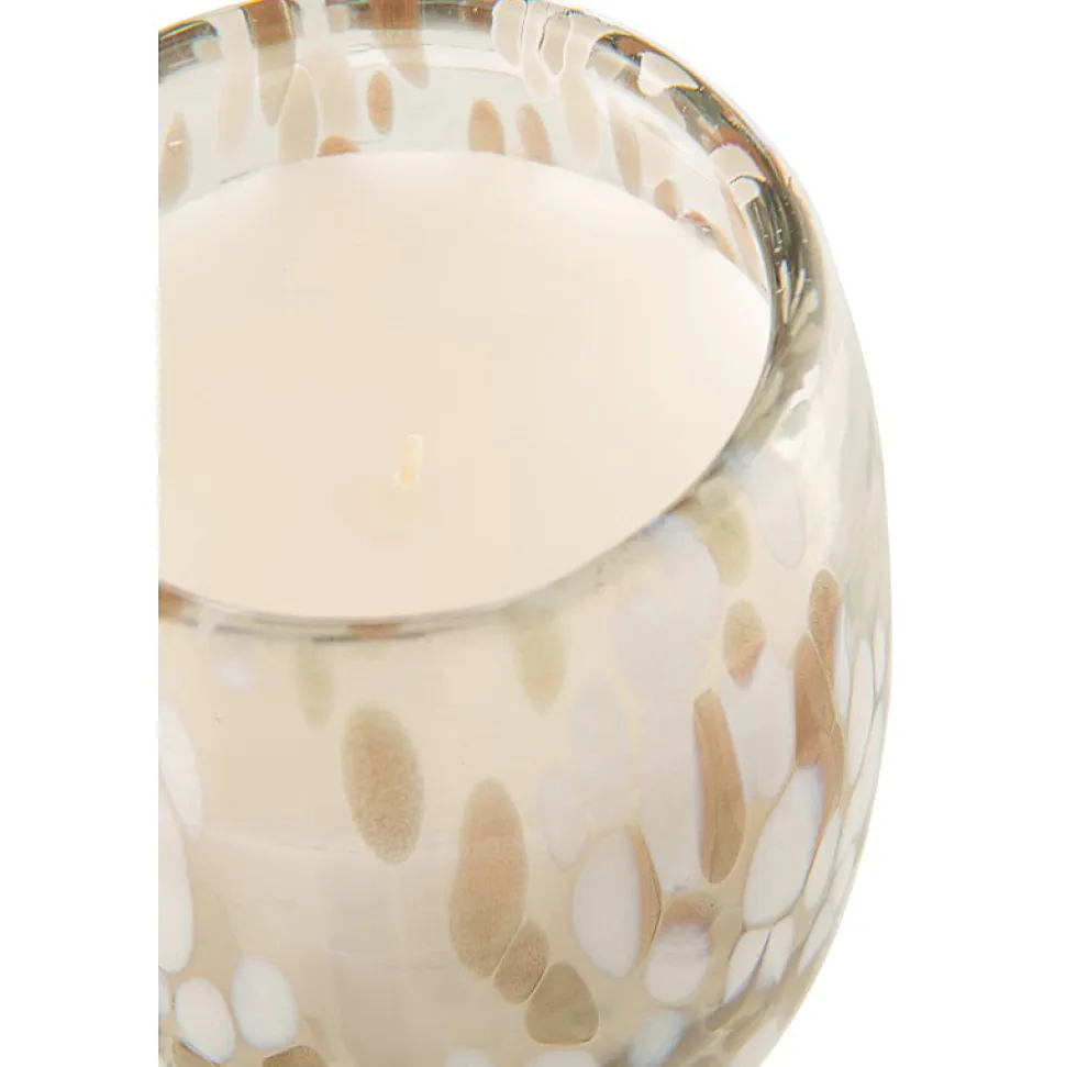 Bougie parfumée 90H dans pot en verre multicouleur 10x10x13.75 cm