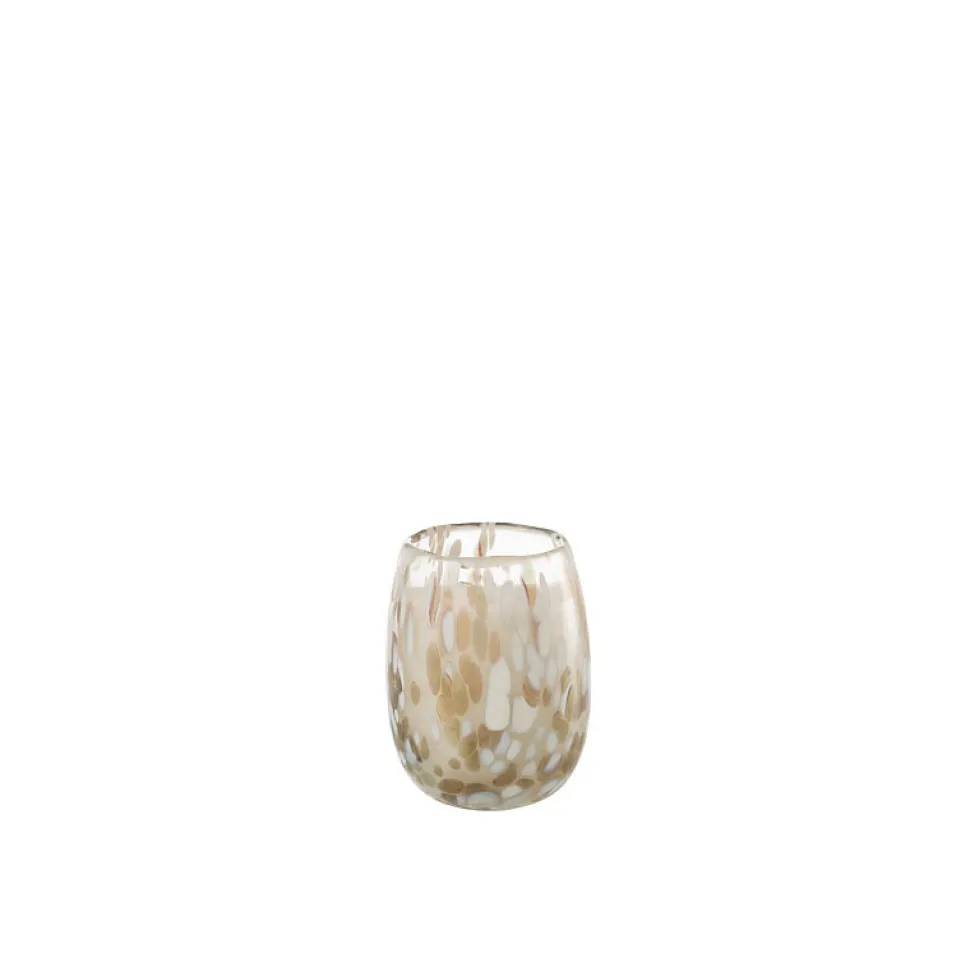 Bougie parfumée 90H dans pot en verre multicouleur 10x10x13.75 cm