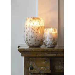 Bougie parfumée 90H dans pot en verre multicouleur 10x10x13.75 cm