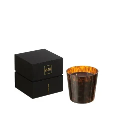 Bougie parfumée 50H dans pot en verre marron 12x12x11.5 cm