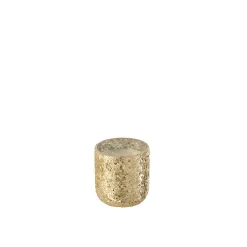 Bougie parfumée 40H dans pot en verre doré 9x9x10 cm