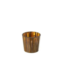Bougie parfumée 35H dans pot verre 12x12x12 cm