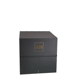 Bougie parfumée 68H dans pot en verre blanc - doré 12.5x12.5x15.5 cm