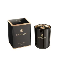 Bougie parfumée 50H en verre noir 8x8x11 cm